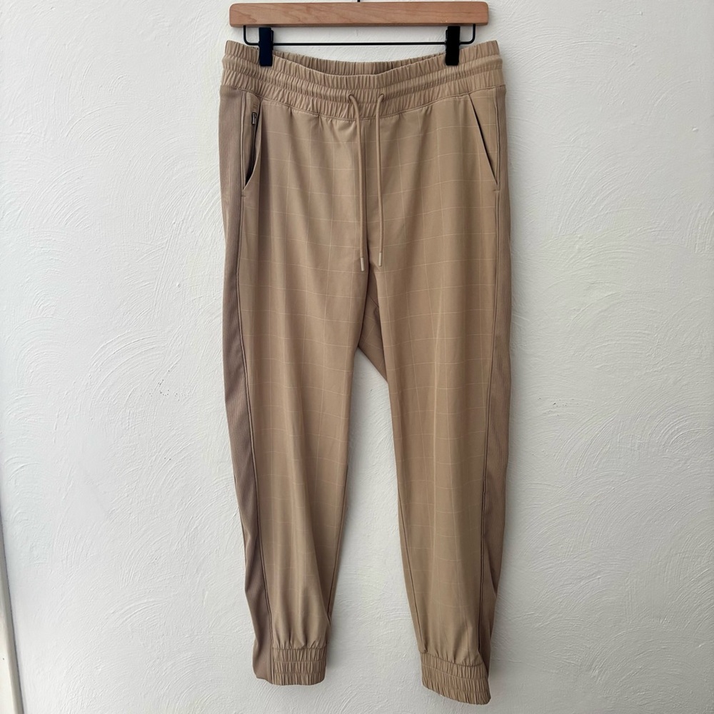 Athleta Women’s Brooklyn Textured Jogger with Windowpane Print Size 10